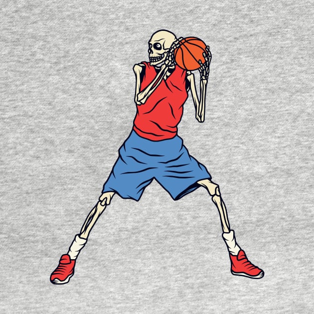 Skeleton Basketball Player Posting Up by SLAG_Creative